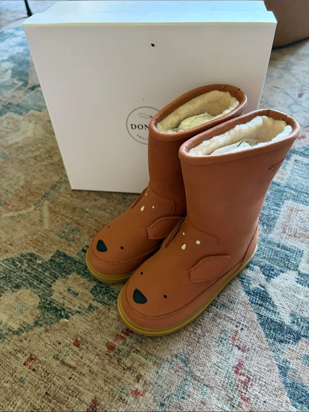 NIB $159 Donsje Amsterdam Wadudu Deer Boots Euro 25, US 9